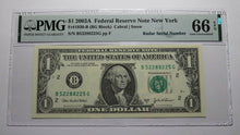 Load image into Gallery viewer, $1 2003 Radar Serial Number Federal Reserve Currency Bank Note Bill PMG UNC66EPQ
