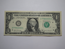 Load image into Gallery viewer, $1 2017 Fancy Serial Number Federal Reserve Bank Note Bill Cleveland #77944444