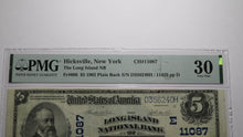 Load image into Gallery viewer, $5 1902 Hicksville New York NY National Currency Bank Note Bill #11087 VF30 PMG