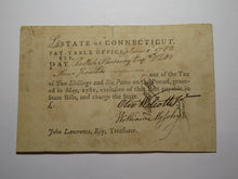 Load image into Gallery viewer, 1782 4 Pounds Connecticut Pay Table Colonial Currency Note Moseley Moseley