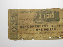 Load image into Gallery viewer, $1 1861 Petersburg Virginia VA Obsolete Currency Bank Note Bill City of Pete