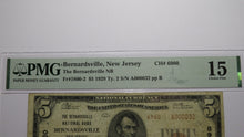 Load image into Gallery viewer, $5 1929 Bernardsville New Jersey National Currency Bank Note Bill Ch #6960 F15
