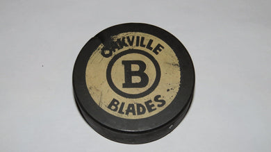 Vintage Oakville Blades Game Used OHA Official Viceroy Hockey Puck Ontario