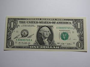 $1 2009 Rosa Gumataotao Rios Courtesy Autographed Federal Reserve Bank Note UNC+