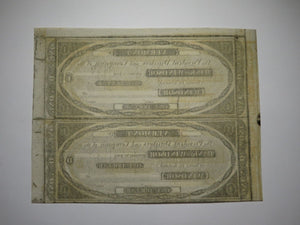 $1 18__ Windsor Vermont VT Obsolete Currency Uncut Bank Sheet Notes UNC++