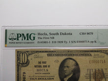 Load image into Gallery viewer, $10 1929 Hecla South Dakota SD National Currency Bank Note Bill Ch. #9679 PMG 15