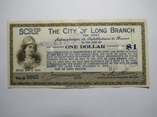 Load image into Gallery viewer, $1 1934 Long Branch New Jersey NJ Obsolete Currency Bank Note Scrip City of LB