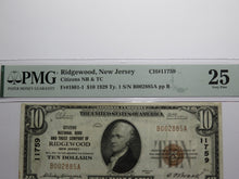 Load image into Gallery viewer, $10 1929 Ridgewood New Jersey NJ National Currency Bank Note Bill Ch #11759 VF25