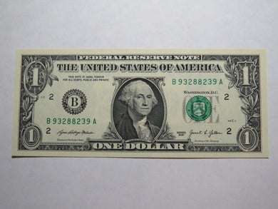$1 2021 Radar Serial Number Federal Reserve Currency Bank Note Bill UNC 93288239