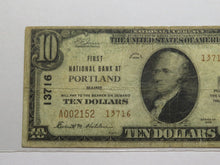 Load image into Gallery viewer, $10 1929 Portland Maine ME National Currency Bank Note Bill Charter #13716 PCGS