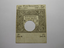 Load image into Gallery viewer, 1780 5s Hartford Connecticut CT Colonial Currency Note Bill Five Shillings RARE