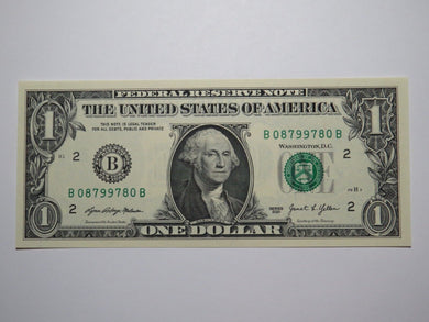 $1 2003 Radar Serial Number Federal Reserve Currency Bank Note Bill UNC 08799780