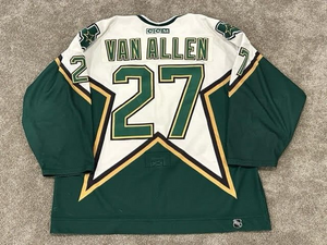 2000-01 Shaun Van Allen Dallas Stars Game Used Worn NHL Hockey Jersey! Hammered