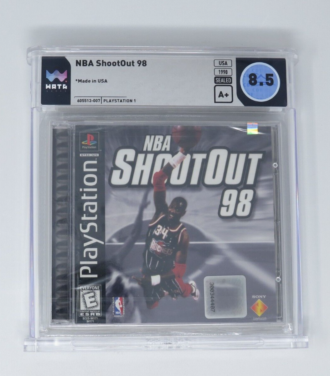 NBA Shootout '98 Sony Playstation Factory Sealed Video Game Wata 8.5 A+ 1998