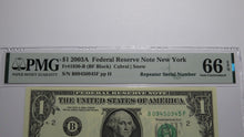 Load image into Gallery viewer, $1 2003 Repeater Serial Number Federal Reserve Currency Bank Note Bill PMG UNC66