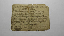 Load image into Gallery viewer, 1771 Two Shillings Six Pence North Carolina NC Colonial Currency Note Bill 2s6d