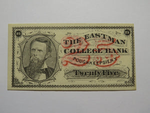 $.25 1870's Poughkeepsie New York Obsolete Currency Note Eastman College