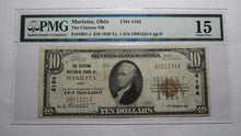 Load image into Gallery viewer, $10 1929 Marietta Ohio OH National Currency Bank Note Bill Ch. #4164 F15 PMG