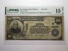 Load image into Gallery viewer, $10 1902 Las Vegas New Mexico National Currency Bank Note Bill Ch. #2436 F15 PMG