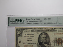Load image into Gallery viewer, $50 1929 Troy New York NY National Currency Bank Note Bill Ch. #721 VF25 PMG