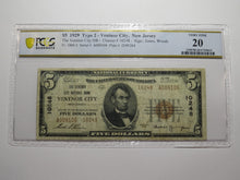 Load image into Gallery viewer, $5 1929 Ventnor City New Jersey NJ National Currency Bank Note Bill #10248 VF20