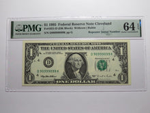 Load image into Gallery viewer, $1 1995 Fancy Repeater Serial Number Federal Reserve Currency Bank Note Bill PMG