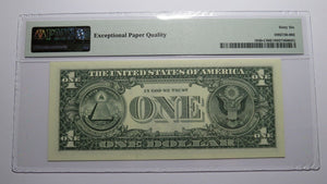 $1 2003 Radar Serial Number Federal Reserve Currency Bank Note Bill PMG UNC66EPQ