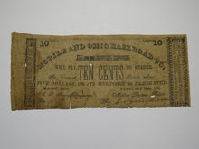 Load image into Gallery viewer, $.10 1862 Macon Mississippi MS Obsolete Currency Bank Note Bill Mobile &amp; Ohio RR