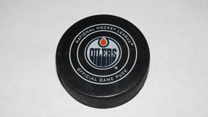 2019-20 Adam Gaudette Vancouver Canucks Game Used Goal Scored Puck -Eriksson Ast