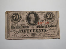Load image into Gallery viewer, $.50 1863 Richmond Virginia VA Confederate Currency Bank Note Bill RARE T63