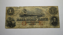 Load image into Gallery viewer, $1 1853 Adrian Michigan Obsolete Currency Bank Note Bill! Erie and Kalamazoo RR