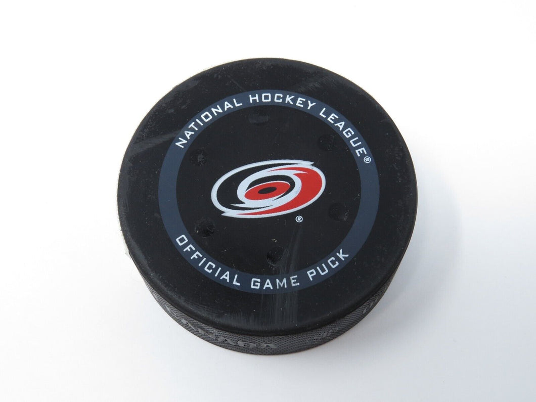 2022 Boston Bruins Vs. Carolina Hurricanes Game 2 NHL Playoffs Game Used Puck G2
