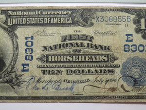 $10 1902 Horseheads New York NY National Currency Bank Note Bill Ch. #8301 F15