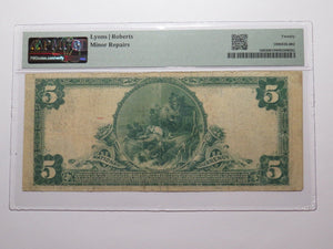 $5 1902 Madison Indiana IN National Currency Bank Note Bill Ch. #111 VF20 PMG