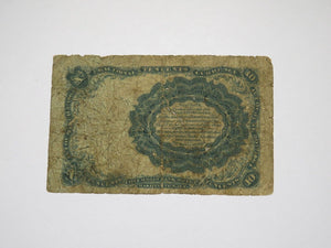 1874 $.10 Fifth Issue Fractional Currency Obsolete Bank Note Bill USA 5th Issue