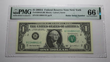Load image into Gallery viewer, $1 2003 Radar Serial Number Federal Reserve Currency Bank Note Bill PMG UNC66EPQ