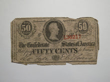 Load image into Gallery viewer, $.50 1863 Richmond Virginia VA Confederate Currency Bank Note Bill RARE T63