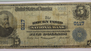 $5 1902 Rocky Ford Colorado CO National Currency Bank Note Bill Ch #9117 F12 PMG