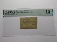 Load image into Gallery viewer, 1790 One Penny Newark New Jersey Colonial Currency Note Bill Presbyterian Church