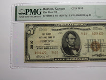 Load image into Gallery viewer, $5 1929 Horton Kansas KS National Currency Bank Note Bill Ch. #3810 VF30