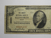 Load image into Gallery viewer, $10 1929 Ellsworth Maine ME National Currency Bank Note Bill Charter #3804 FINE