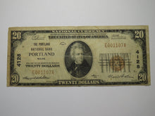 Load image into Gallery viewer, $20 1929 Portland Maine ME National Currency Bank Note Bill Charter #4128 FINE