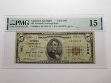 Load image into Gallery viewer, $5 1929 Augusta Georgia GA National Currency Bank Note Bill Ch. #1860 F15 PMG