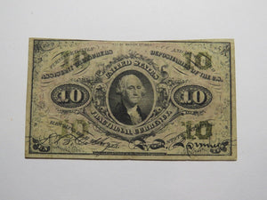 1863 $.10 Third Issue Fractional Currency Obsolete Bank Note Bill 3rd Issue FINE