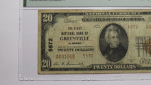 Load image into Gallery viewer, $20 1929 Greenville Alabama AL National Currency Bank Note Bill! Ch. #5572 VF25