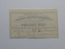 Load image into Gallery viewer, $4 1861 Confederate Bond Coupon Certificate Currency Bank Note Bill UNC