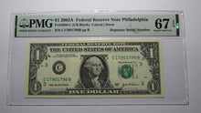 Load image into Gallery viewer, $1 2003 Repeater Serial Number Federal Reserve Currency Bank Note Bill PMG UNC67