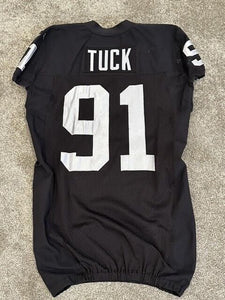 2013 Jack Crawford Oakland Raiders Game Used Worn Football Jersey Justin Tuck