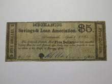 Load image into Gallery viewer, $5 1864 Savannah Georgia GA Obsolete Currency Bank Note Bill Mechanics Savings