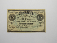 Load image into Gallery viewer, $.15 1862 Provincetown Massachusetts Obsolete Currency Bank Note Bill Conant&#39;s